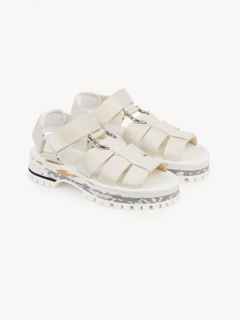 Chloe Nikie Active Flat Sandals PEARLY GREY | CHE-SR14178