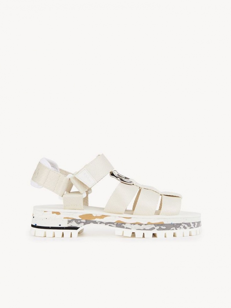 Chloe Nikie Active Flat Sandals PEARLY GREY | CHE-SR14178