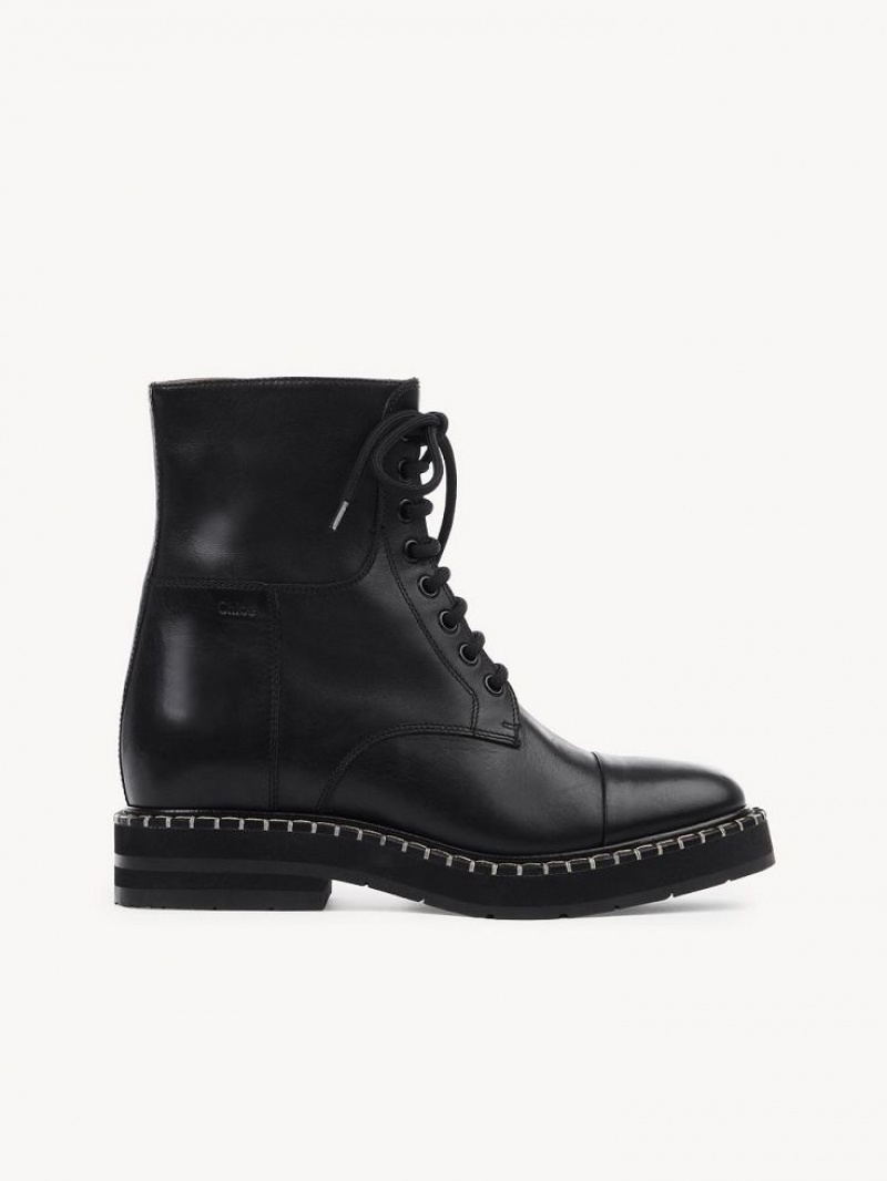 Chloe Noua Combat Boots Black | CHE-SR14242