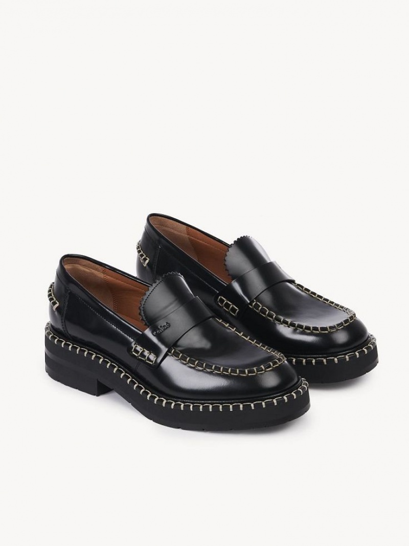 Chloe Noua Flat Loafer Black | CHE-SR14245