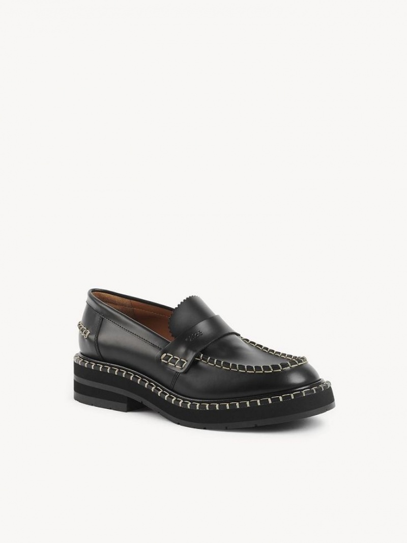 Chloe Noua Flat Loafer Black | CHE-SR14248