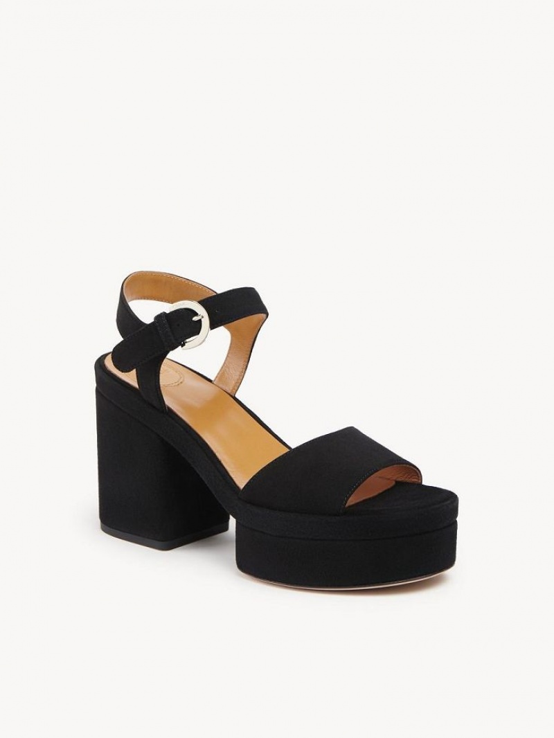 Chloe Odina High-heel Sandals Black | CHE-SR14173