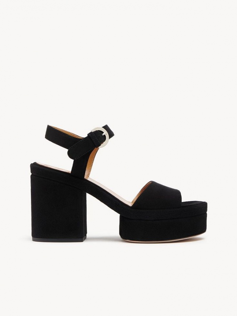 Chloe Odina High-heel Sandals Black | CHE-SR14173