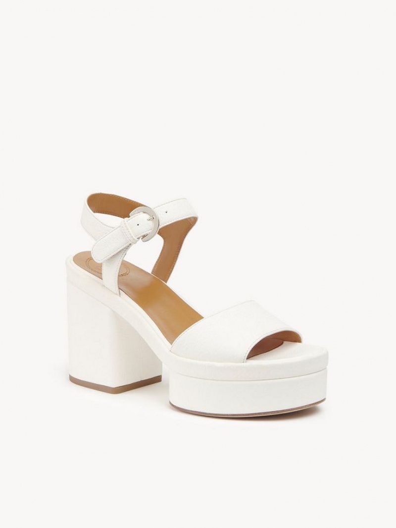 Chloe Odina High-heel Sandals Cloudy White | CHE-SR14184