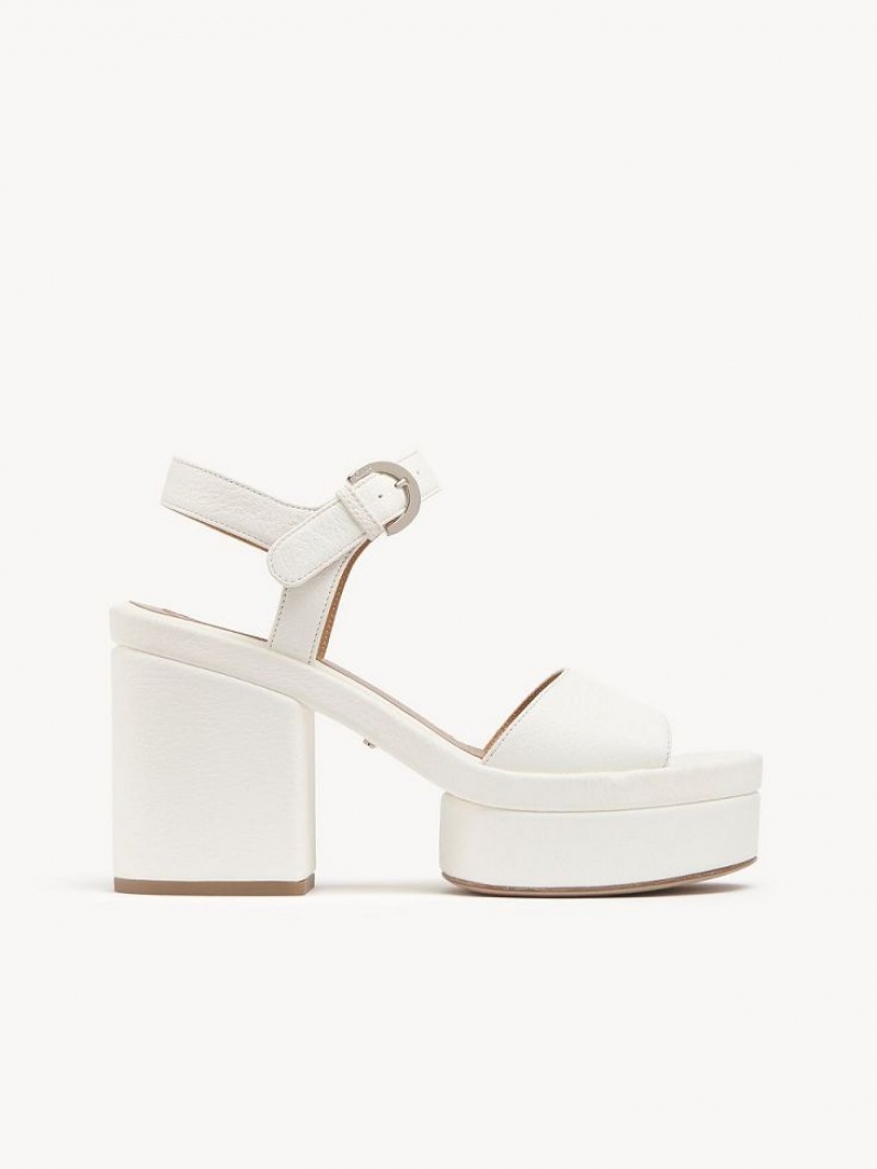 Chloe Odina High-heel Sandals Cloudy White | CHE-SR14184