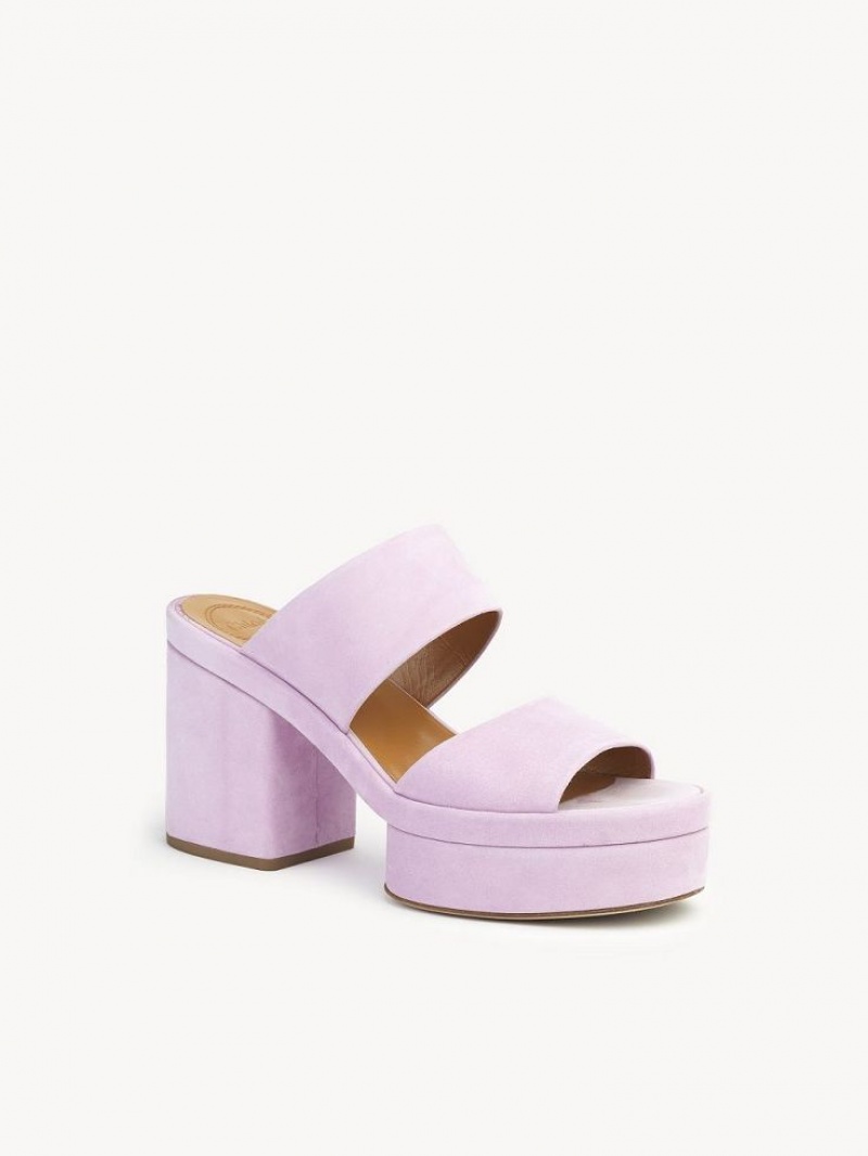 Chloe Odina High-heel Sandals Creamy Lilac | CHE-SR14183