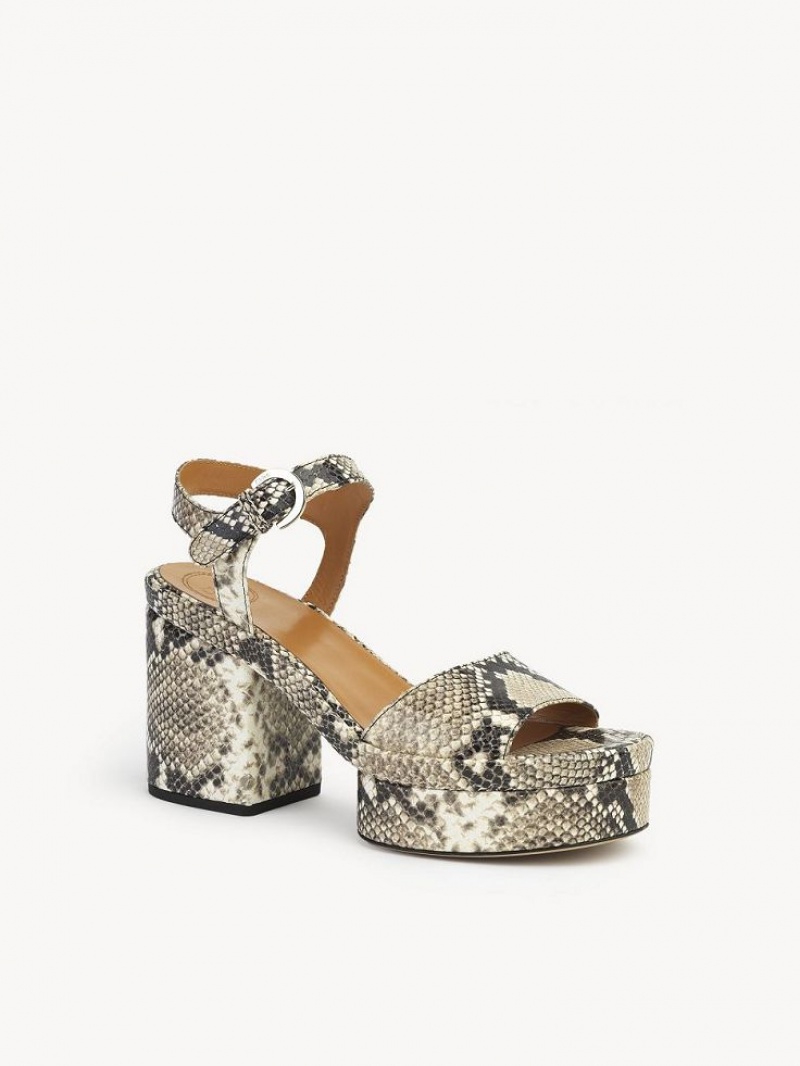 Chloe Odina High-heel Sandals Eternal Grey | CHE-SR14172