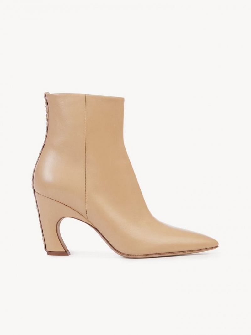 Chloe Oli Ankle Boots Biscotti Beige | CHE-SR14226