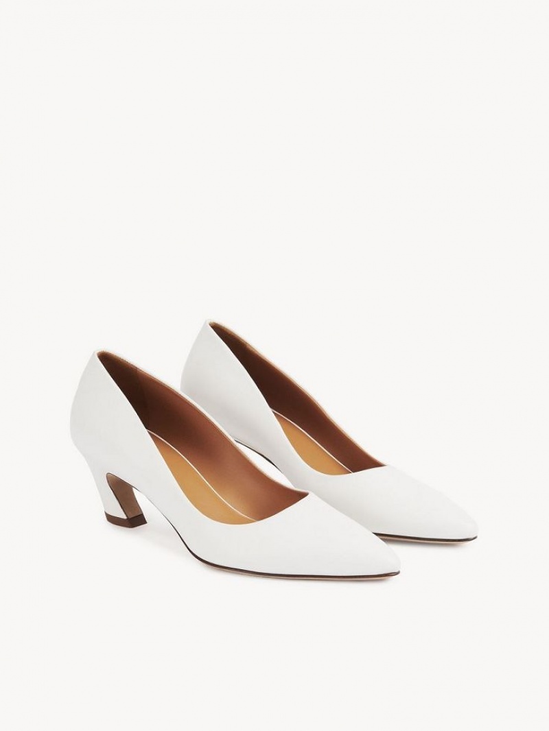 Chloe Oli Heel Pumps White | CHE-SR14256