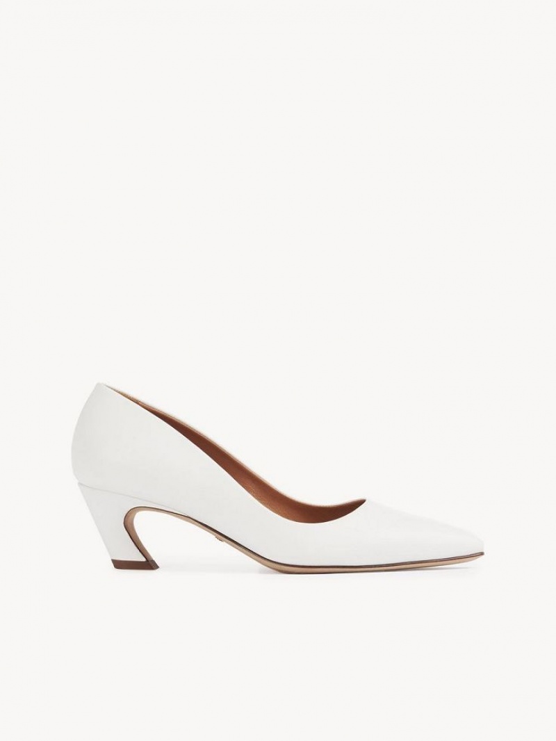 Chloe Oli Heel Pumps White | CHE-SR14256