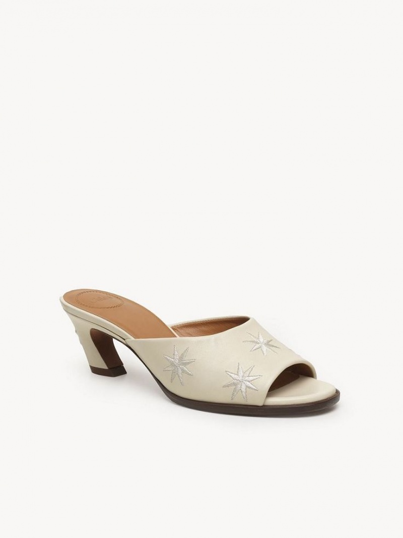 Chloe Oli High-heel Mule Eggshell | CHE-SR14157