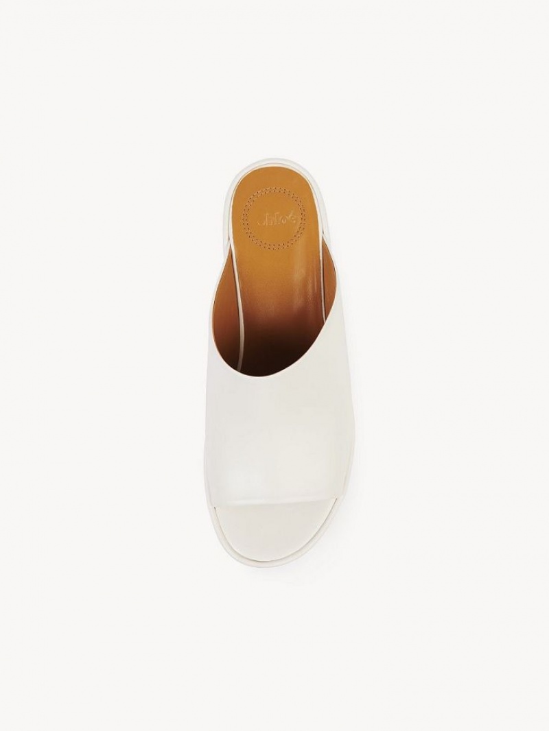 Chloe Oli Platform Mule White | CHE-SR14155