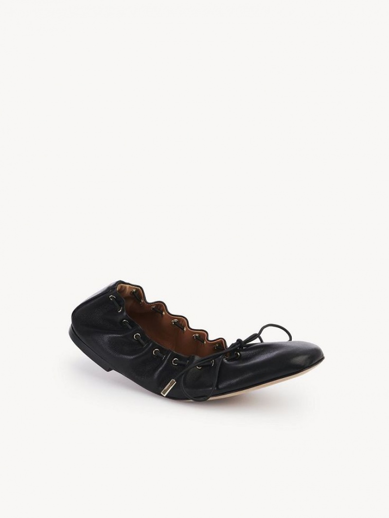 Chloe Oracia Ballet Flat Black | CHE-SR14261