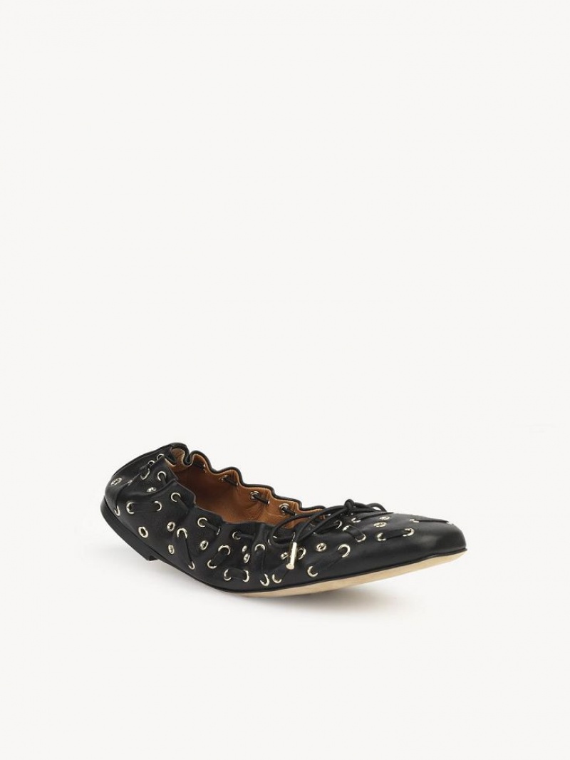 Chloe Oracia Ballet Flat Black | CHE-SR14267