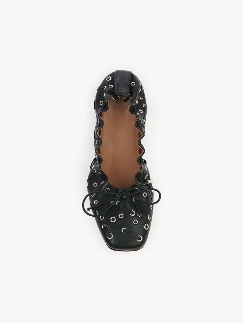 Chloe Oracia Ballet Flat Black | CHE-SR14267