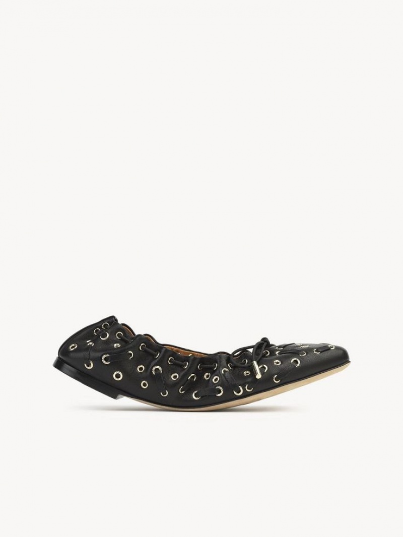 Chloe Oracia Ballet Flat Black | CHE-SR14267