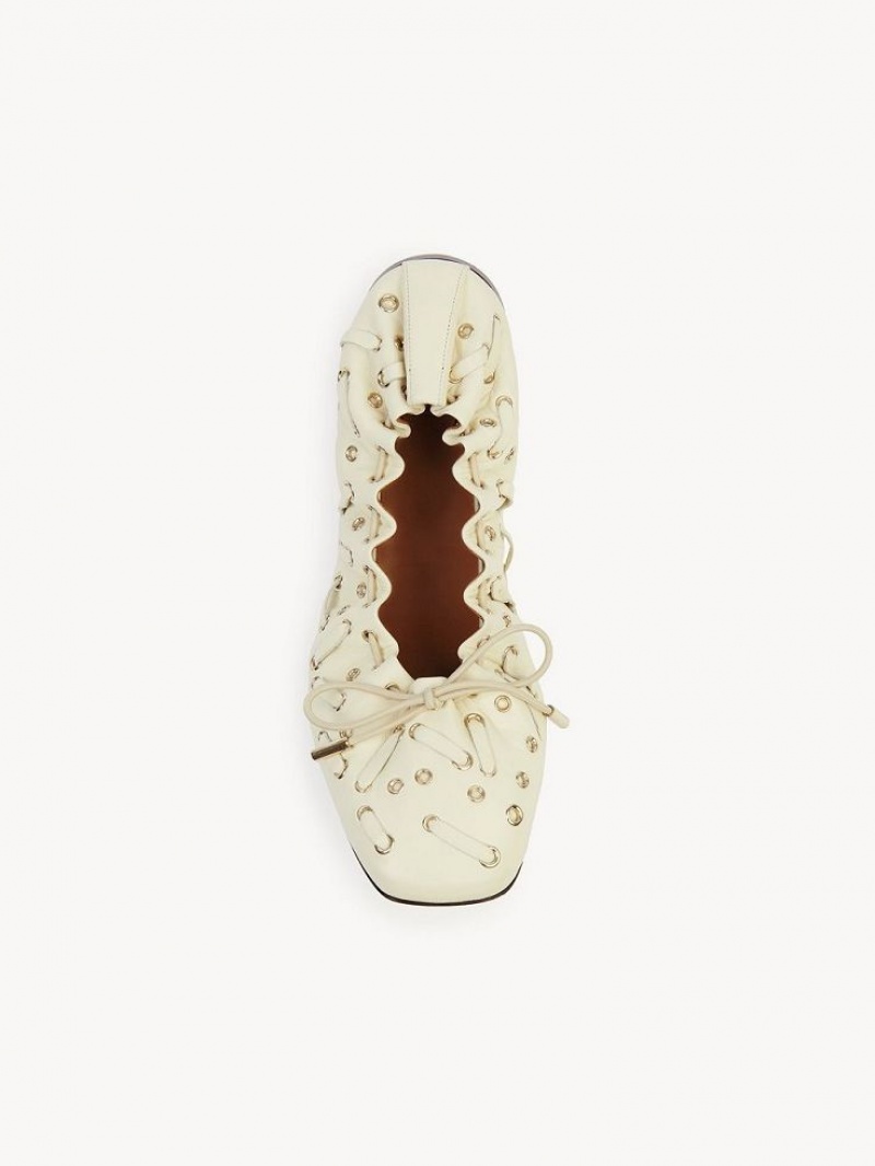 Chloe Oracia Ballet Flat Eggshell | CHE-SR14266