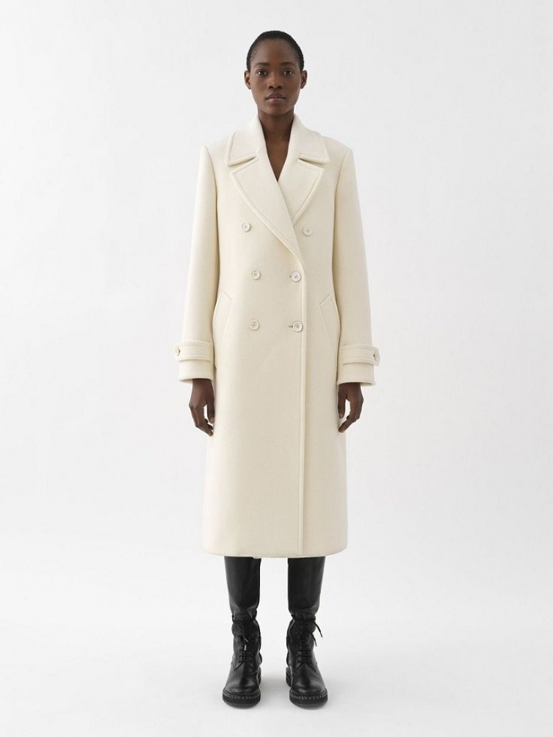 Chloe Overcoat Coats Eden White | CHE-SR13780