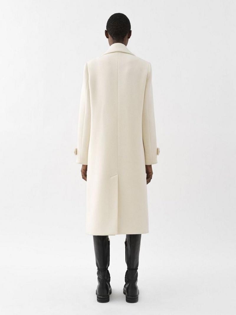 Chloe Overcoat Coats Eden White | CHE-SR13780