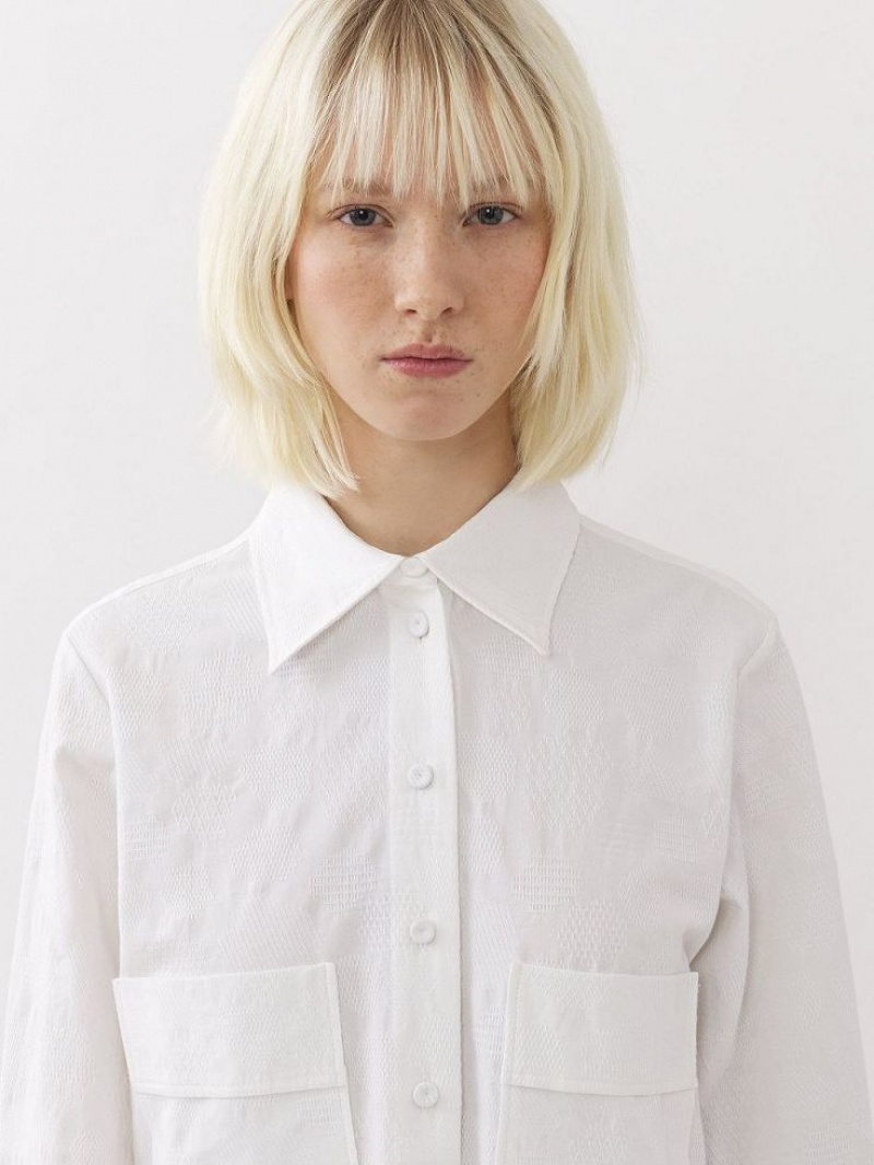 Chloe Oversized Shirts White | CHE-SR13893