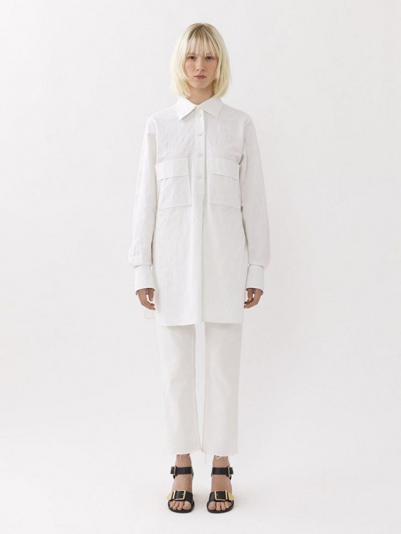 Chloe Oversized Shirts White | CHE-SR13893