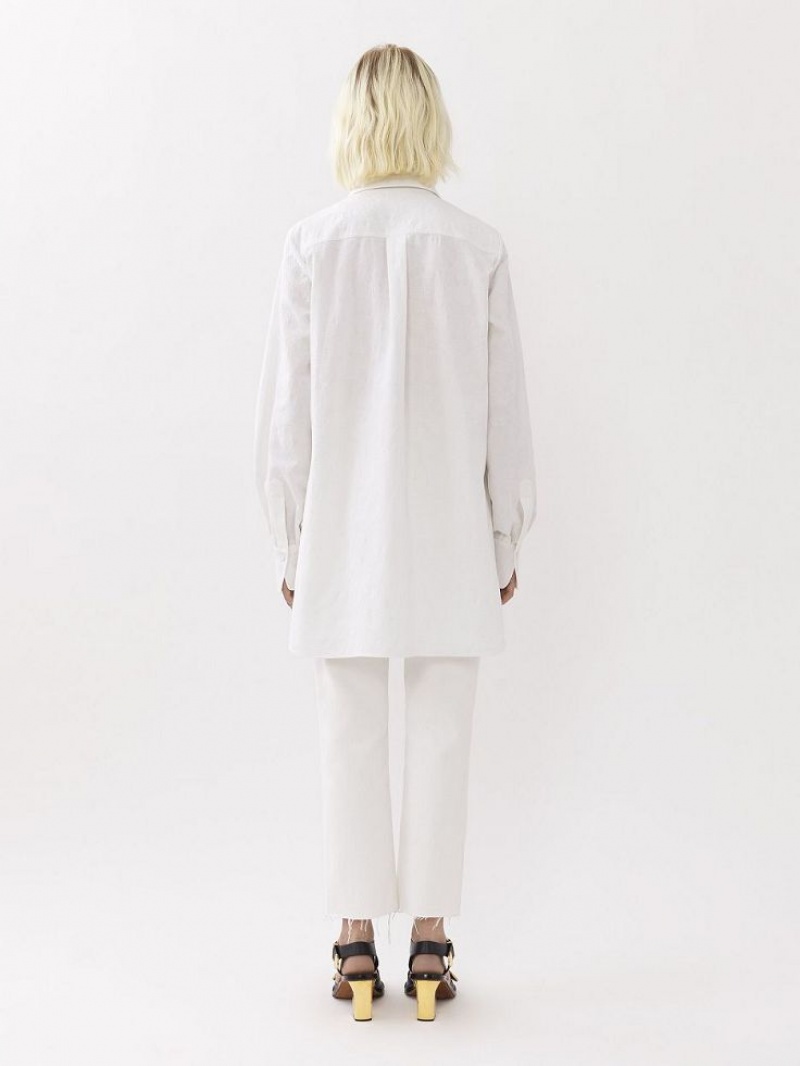 Chloe Oversized Shirts White | CHE-SR13893