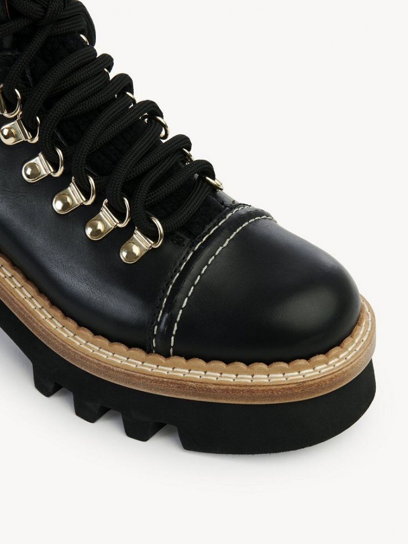 Chloe Owena Ankle Boots Black | CHE-SR14229