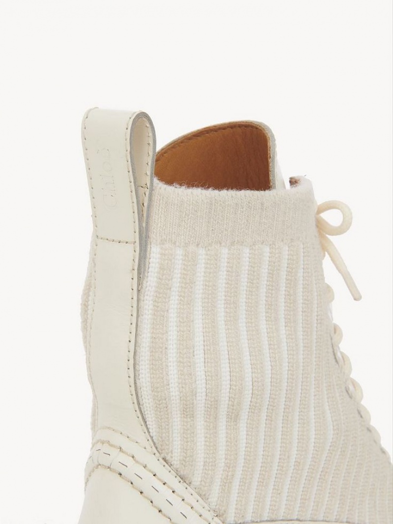 Chloe Owena Ankle Boots Cloudy White | CHE-SR14214