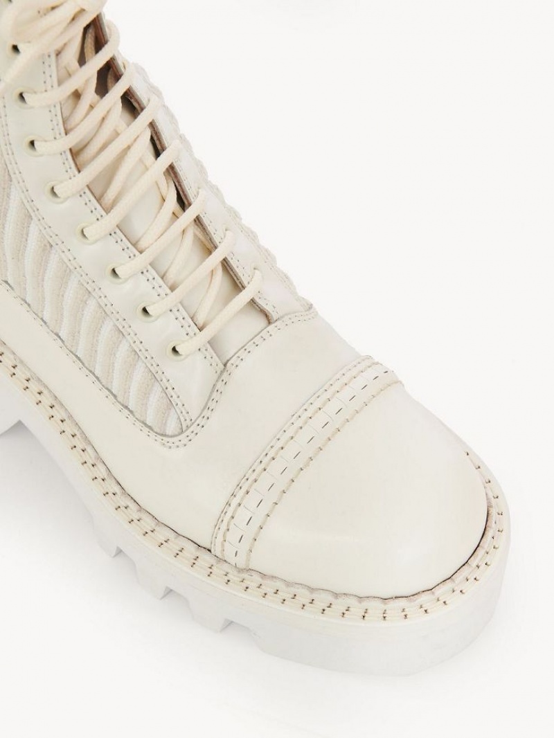 Chloe Owena Ankle Boots Cloudy White | CHE-SR14214