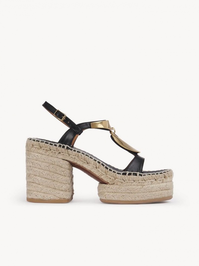 Chloe Pema Espadrille BLACK GOLD. | CHE-SR14151