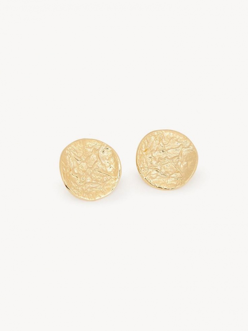 Chloe Penelope Coin Earrings Bright Gold | CHE-SR14455