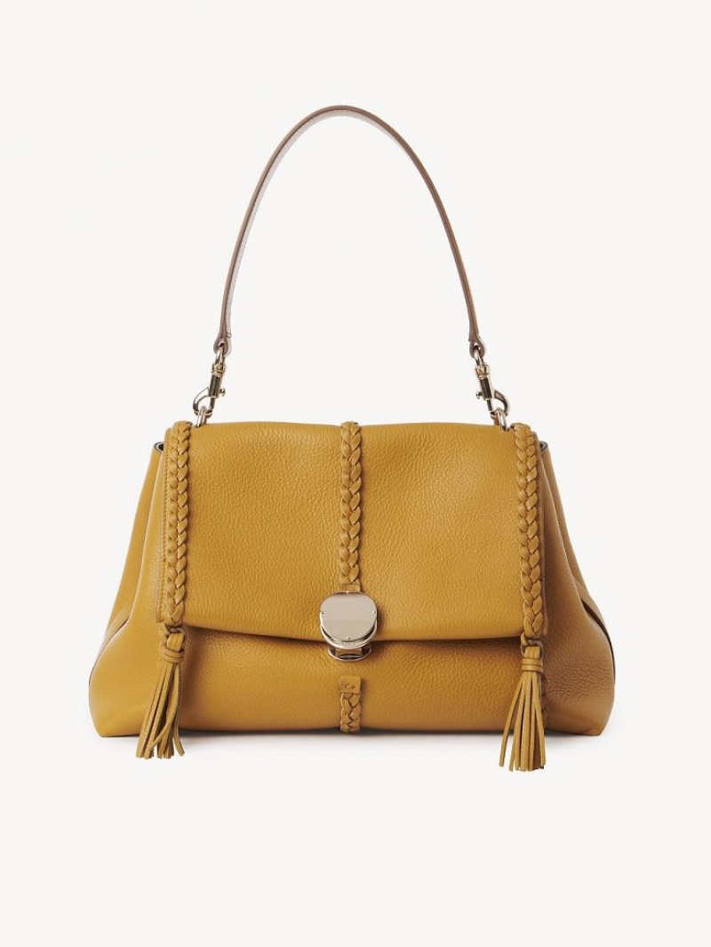 Chloe Penelope Medium Soft Shoulder Bags DUSTY GOLD | CHE-SR13444