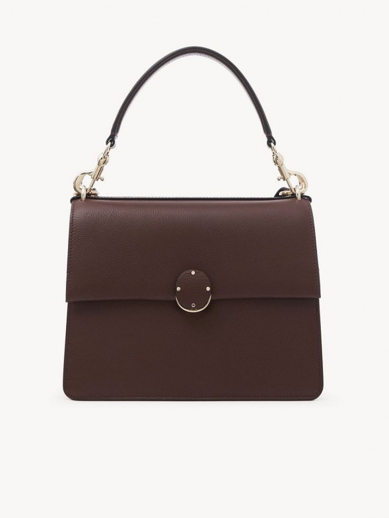 Chloe Penelope Medium Top Handle Shoulder Bags Chocolate | CHE-SR13443