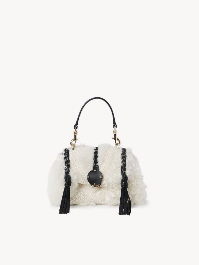 Chloe Penelope Mini Soft Shoulder Bags Snow White | CHE-SR13441