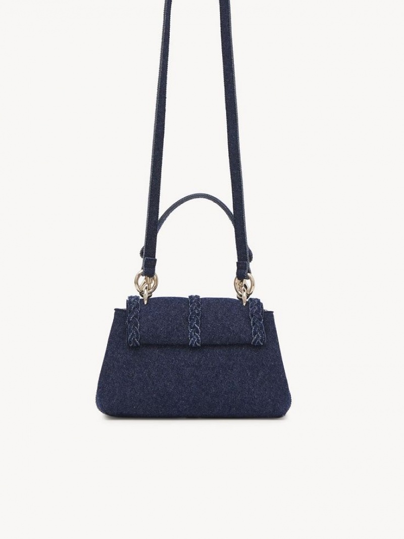 Chloe Penelope Soft Shoulder Mini Bags Denim | CHE-SR13705