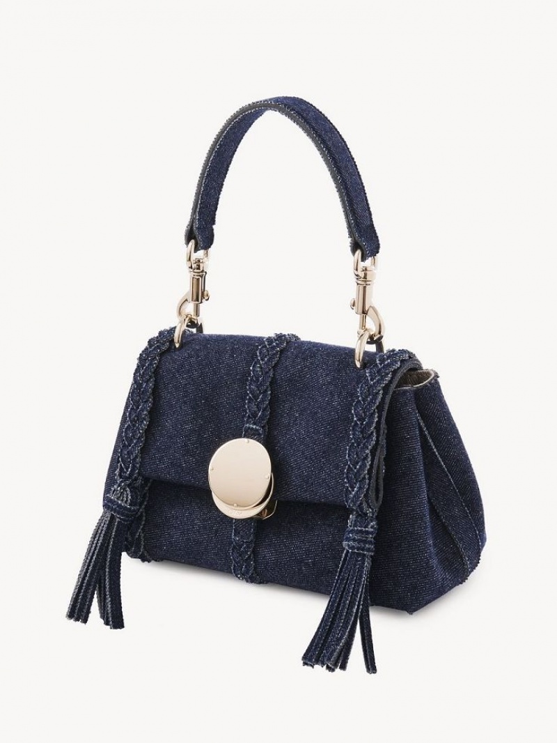 Chloe Penelope Soft Shoulder Mini Bags Denim | CHE-SR13705