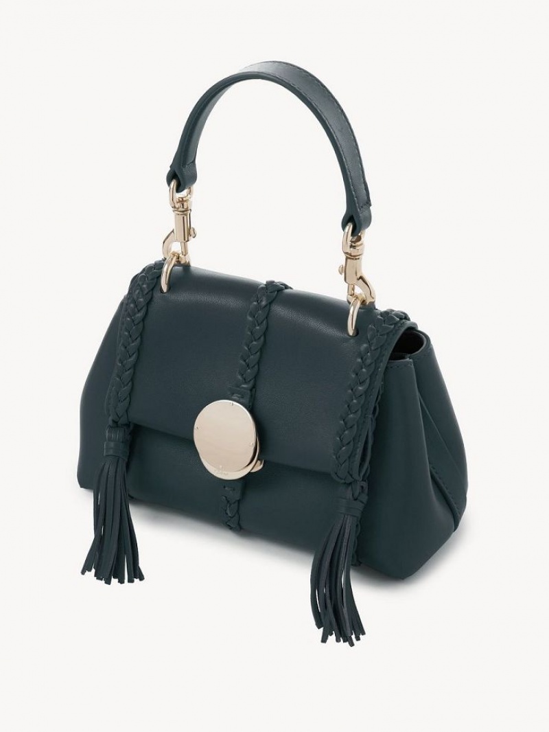 Chloe Penelope Soft Shoulder Mini Bags Teal Green | CHE-SR13682