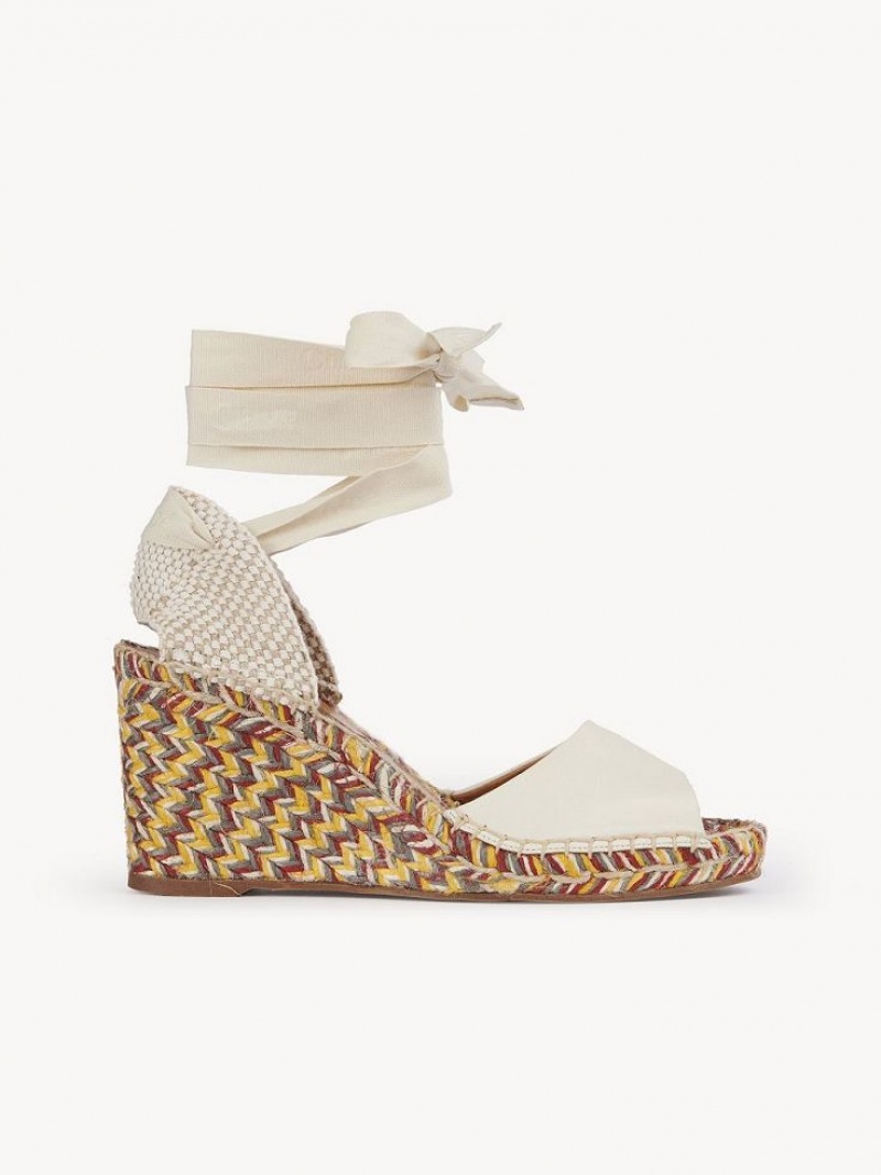 Chloe Piia Espadrille Eggshell | CHE-SR14149