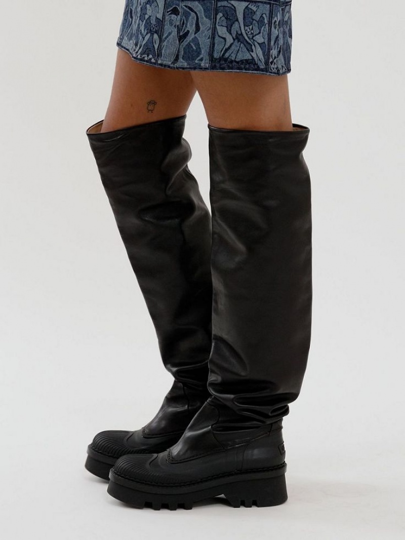 Chloe Raina Over-the-knee Boots Black | CHE-SR14198