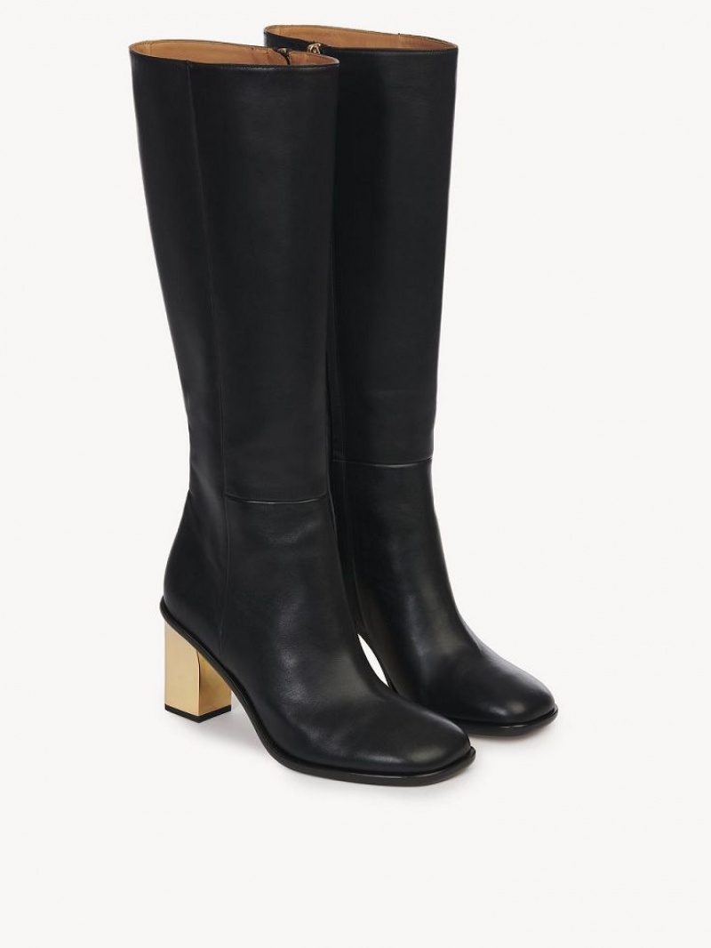 Chloe Rebecca High Boots Black | CHE-SR14233