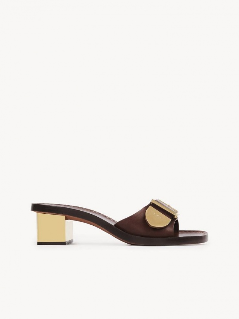 Chloe Rebecca High-heel Mule BRUNET BROWN | CHE-SR14138