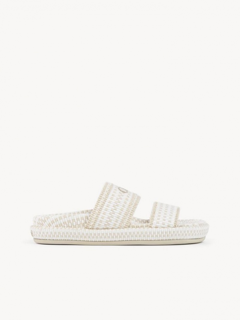 Chloe Rori Flat Mule Eggshell | CHE-SR14136