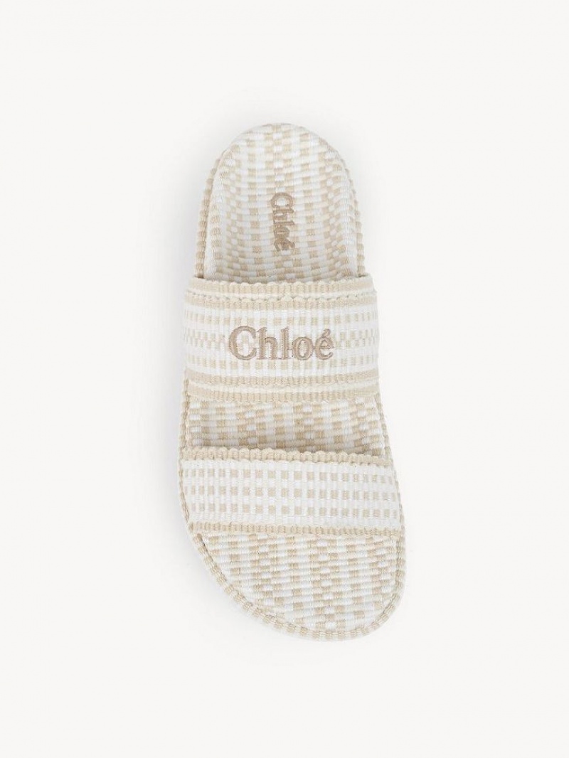 Chloe Rori Flat Mule Eggshell | CHE-SR14136