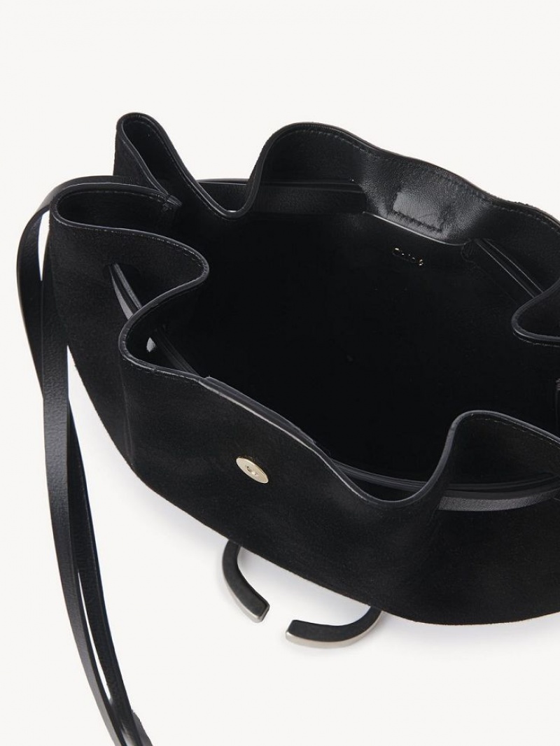 Chloe Round Pouch Mini Bags Black | CHE-SR13708