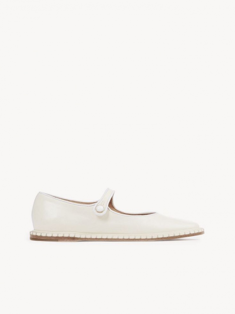 Chloe Rubie Ballet Flat Cloudy White | CHE-SR14259