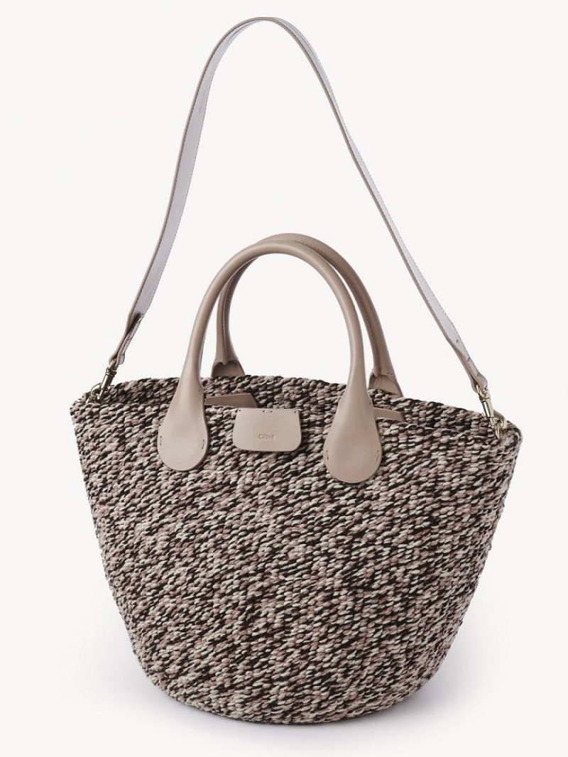 Chloe Sabia Hamper Tote Bags Nomad Beige | CHE-SR13337