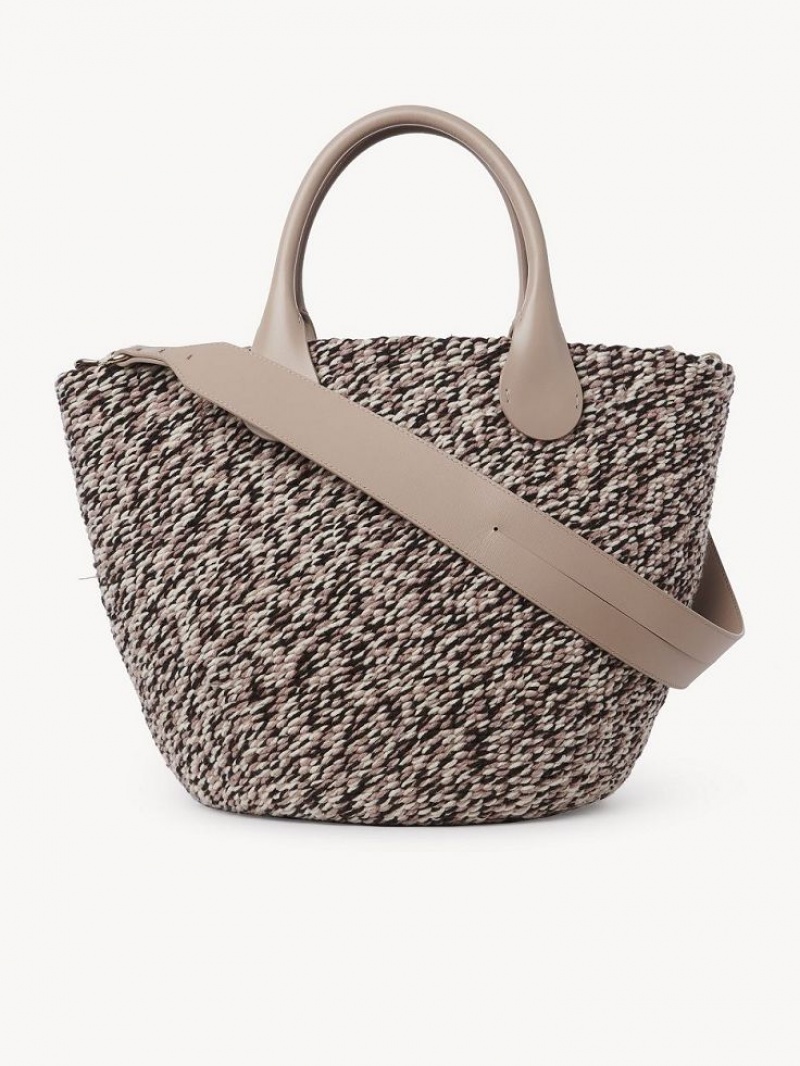 Chloe Sabia Hamper Tote Bags Nomad Beige | CHE-SR13337