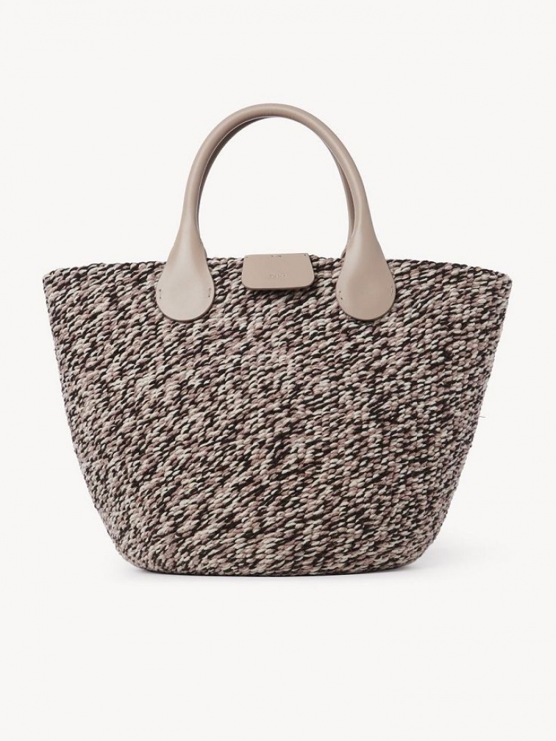 Chloe Sabia Hamper Tote Bags Nomad Beige | CHE-SR13337