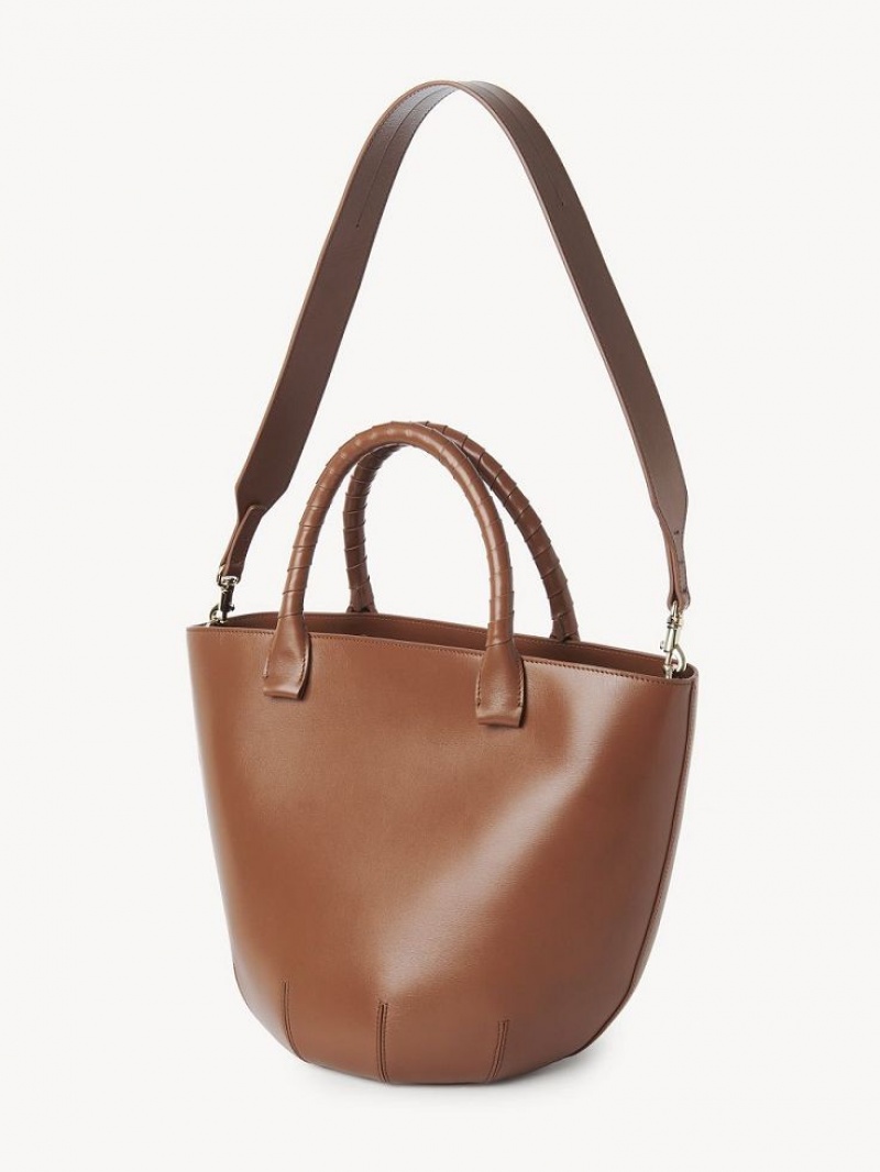 Chloe Sabia Hamper Tote Bags Tan | CHE-SR13370