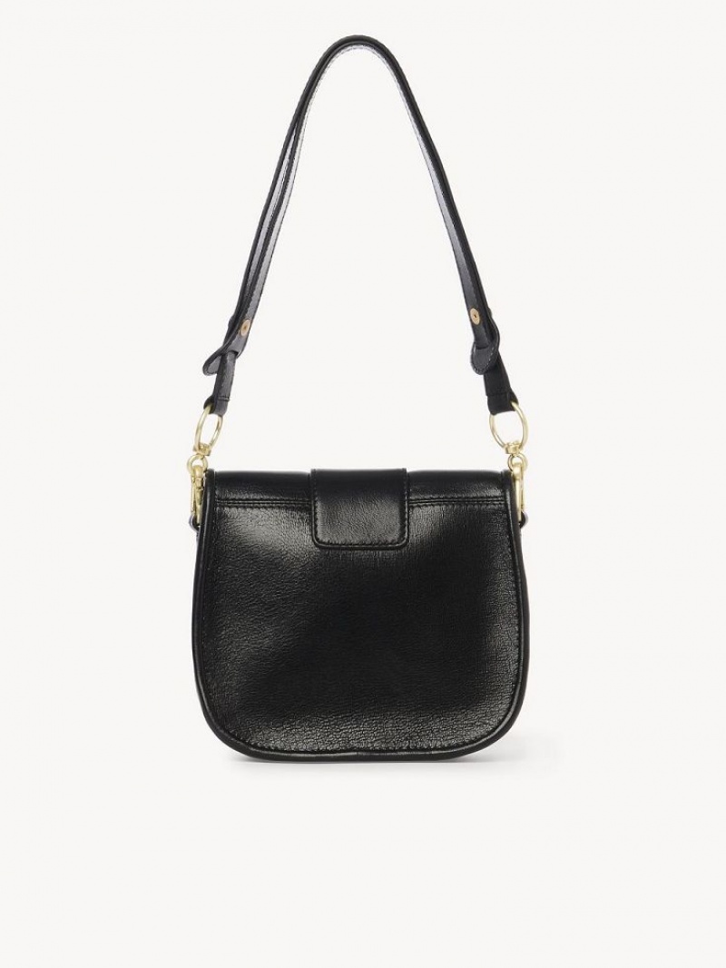 Chloe Saddie Satchel Shoulder Bags Black | CHE-SR14631